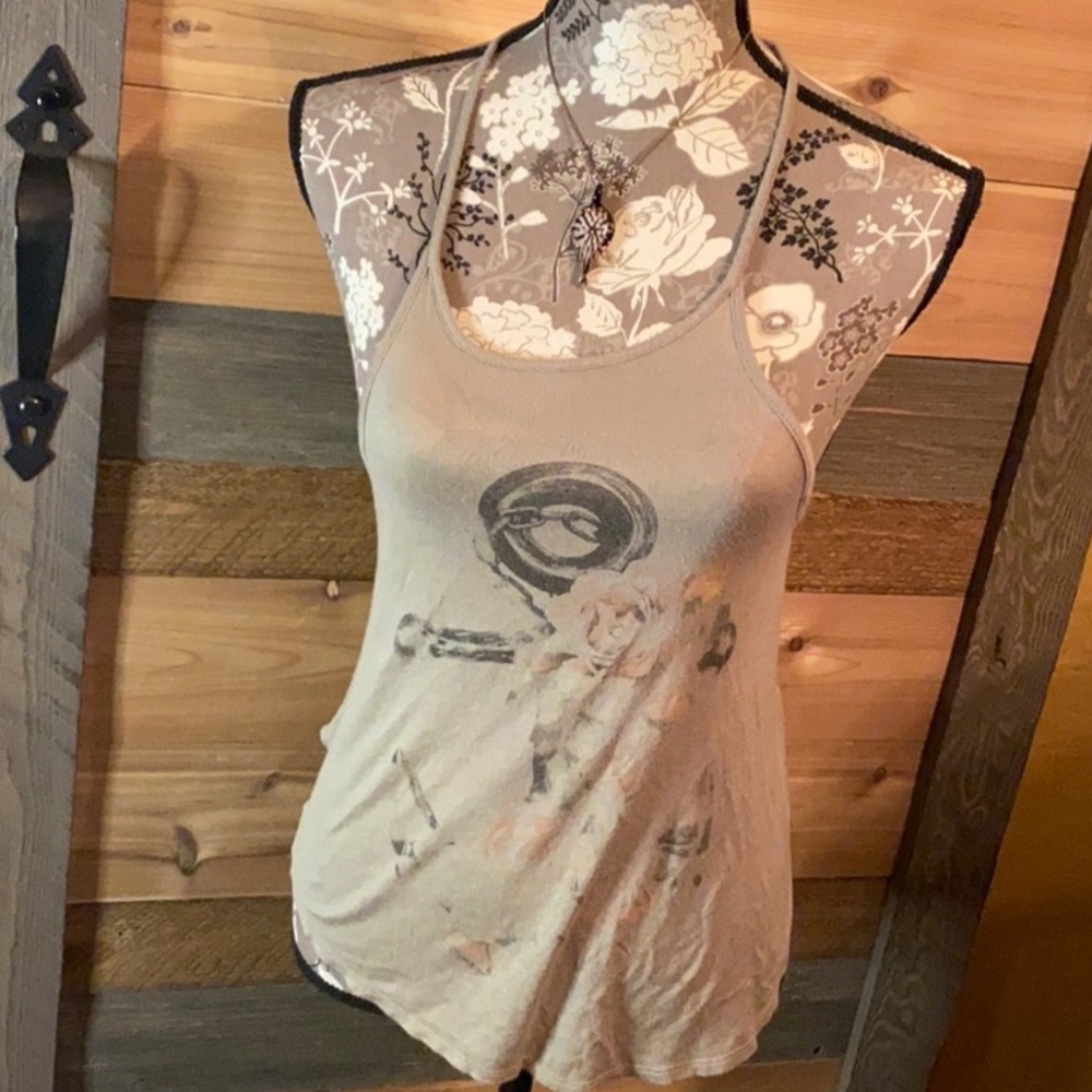 New Hippie chic racer back top